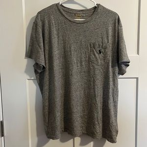 Men’s large gray polo Ralph Lauren classic fit short sleeved tee.